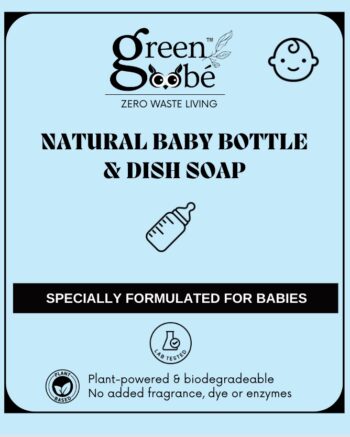 green goobe natural baby dish wash label